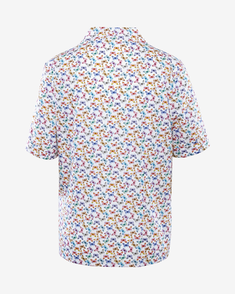 BLUSE MIT KELCHKRAGEN BLUSE MIT KELCHKRAGEN