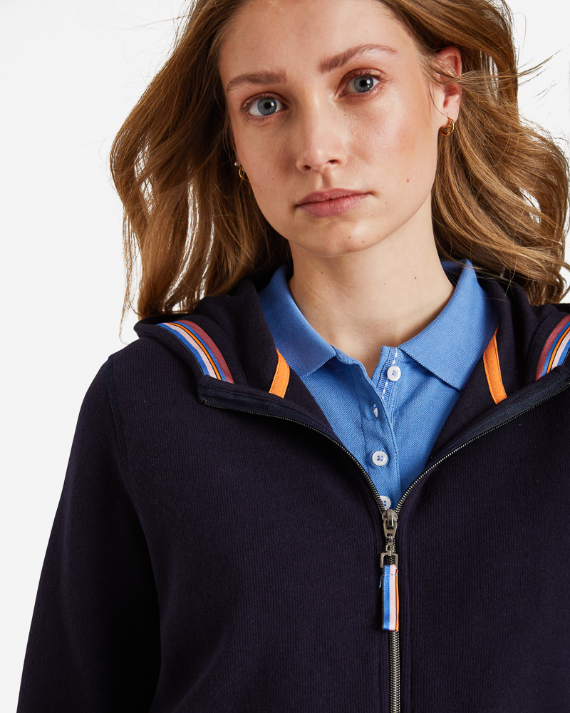 Sweatjacke_marine_Detail_412009_Karita SWEATJACKE IN RIPPOPTIK