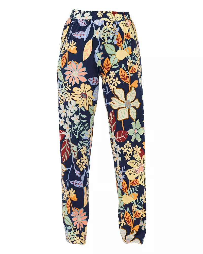 PYJAMAHOSE N IN BLÜTENDESSIN