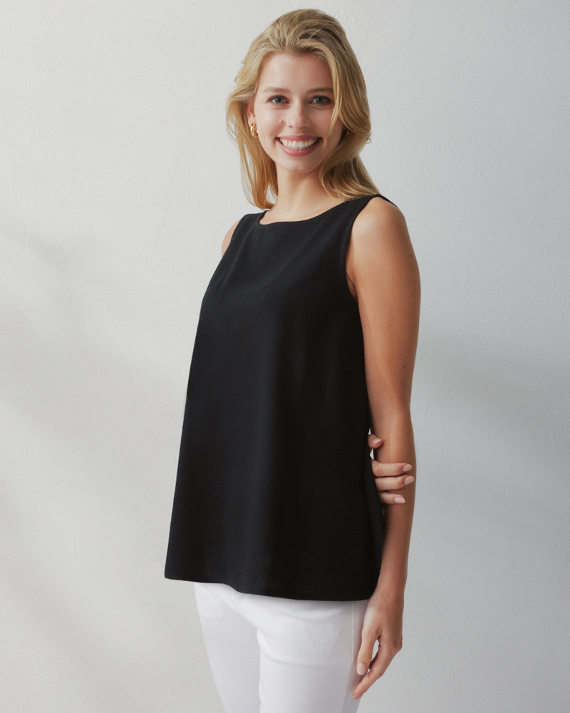 EDLES TOP AUS LEINEN-MIX