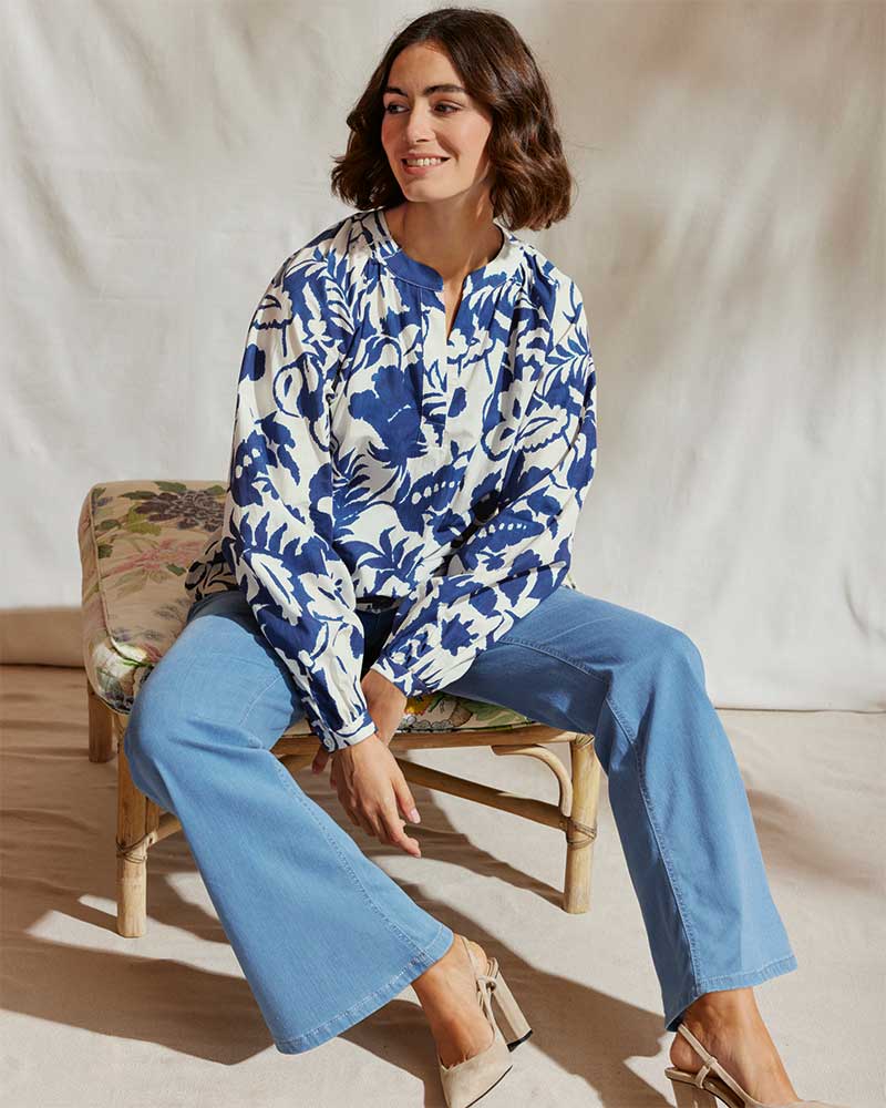 FLORALE TUNIKABLUSE VON BLUEBEERY