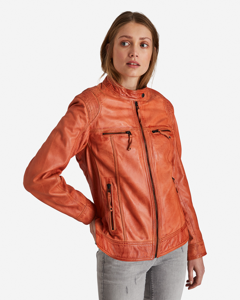 Bikerjacke_ziegel_Seite_412019_Kaylee BIKERJACKE AUS LAMMNAPPA