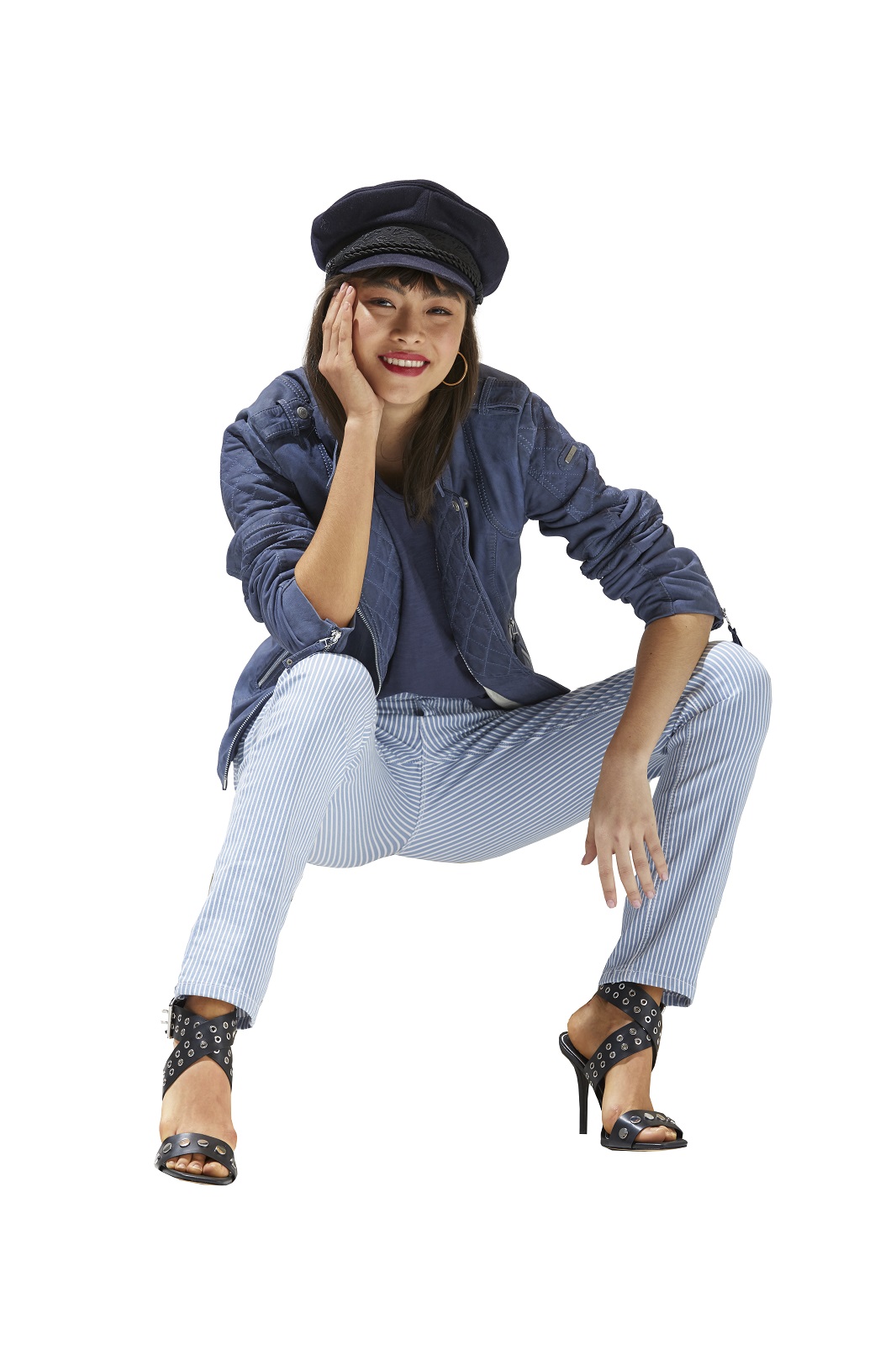 JACKE-blau-401140_JEANS-gestreift-402001 BIKERJACKE AUS LAMMNAPPA
