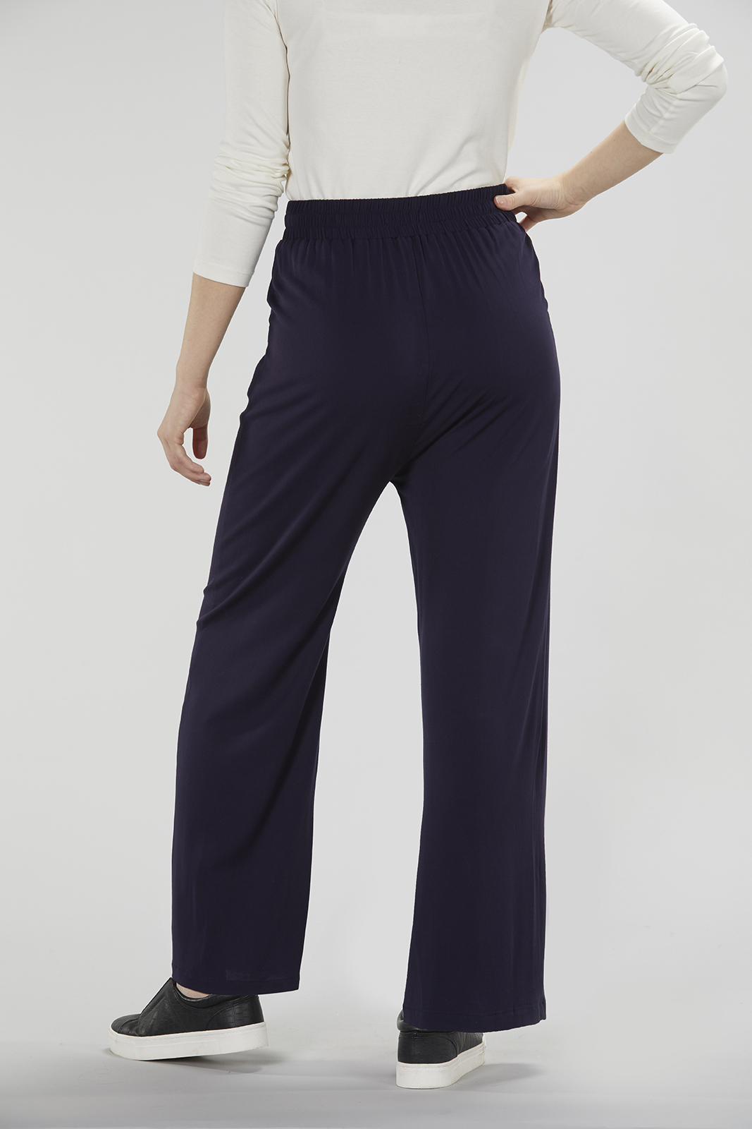 Palazzohose_navy_hinten_412045 PALAZZOHOSE L