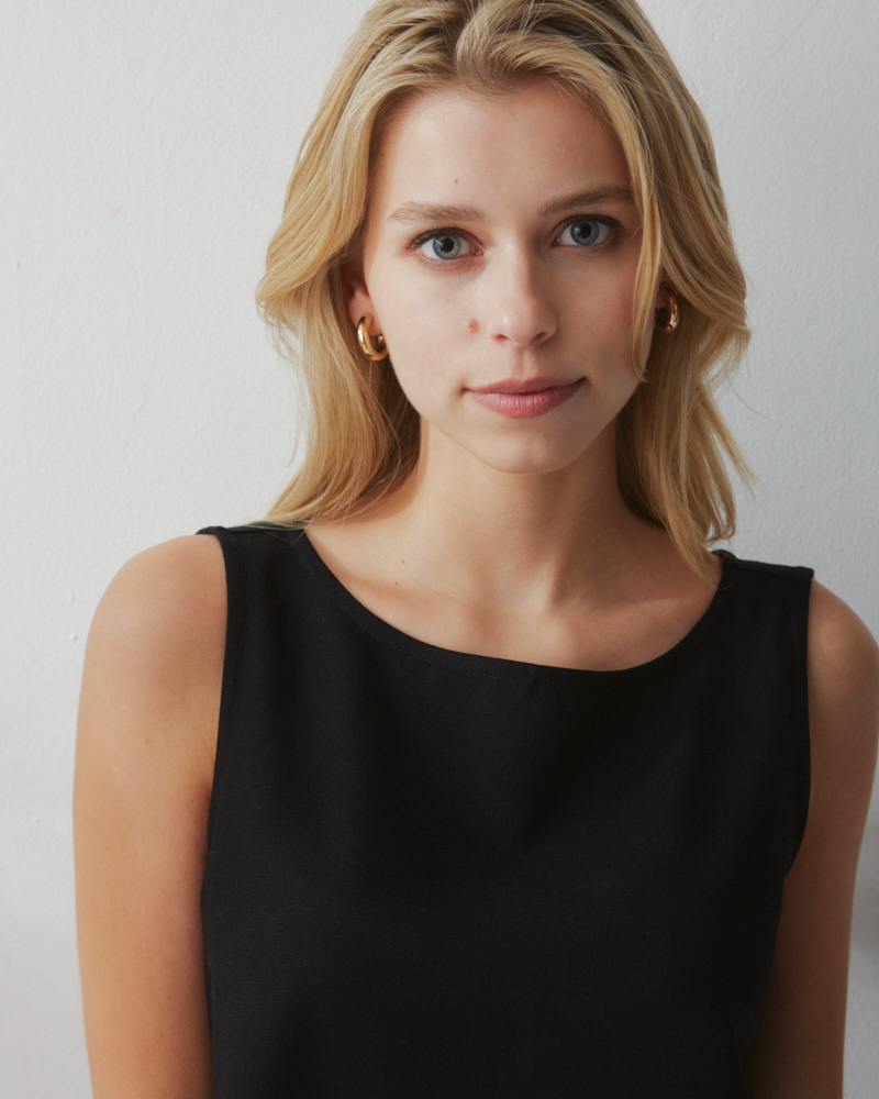 EDLES TOP AUS LEINEN-MIX