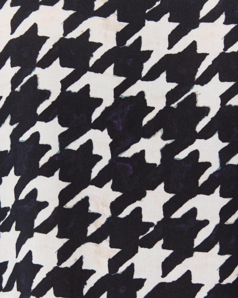 Hemdbluse in Hahnentritt-Dessin