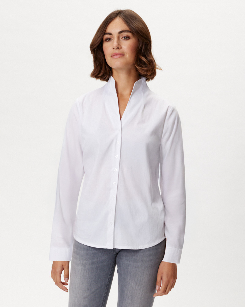 KELCHKRAGEN-BLUSE VON C.C.LUKE