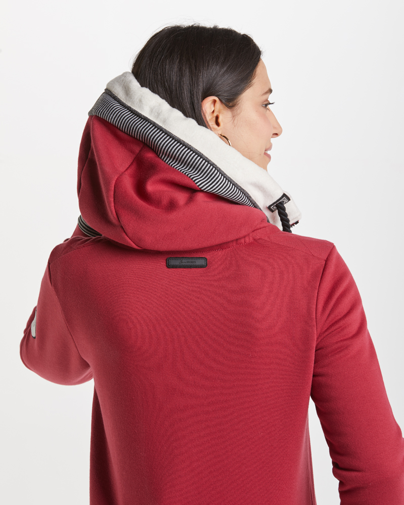 Sweatjacke_rot_421103_Rike_Kapuze WEICHE SWEATJACKE
