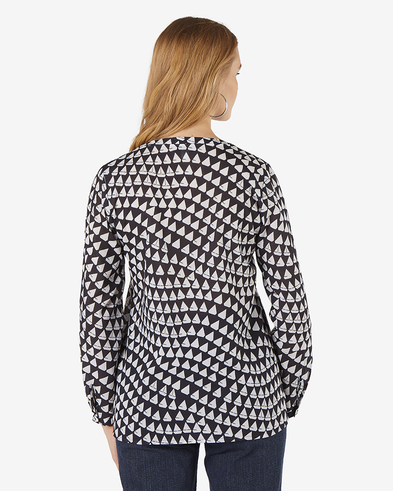 Bluse_marine_weiss_hinten_411013_Miami MARITIME BLUSE AUS BAUMWOLLE