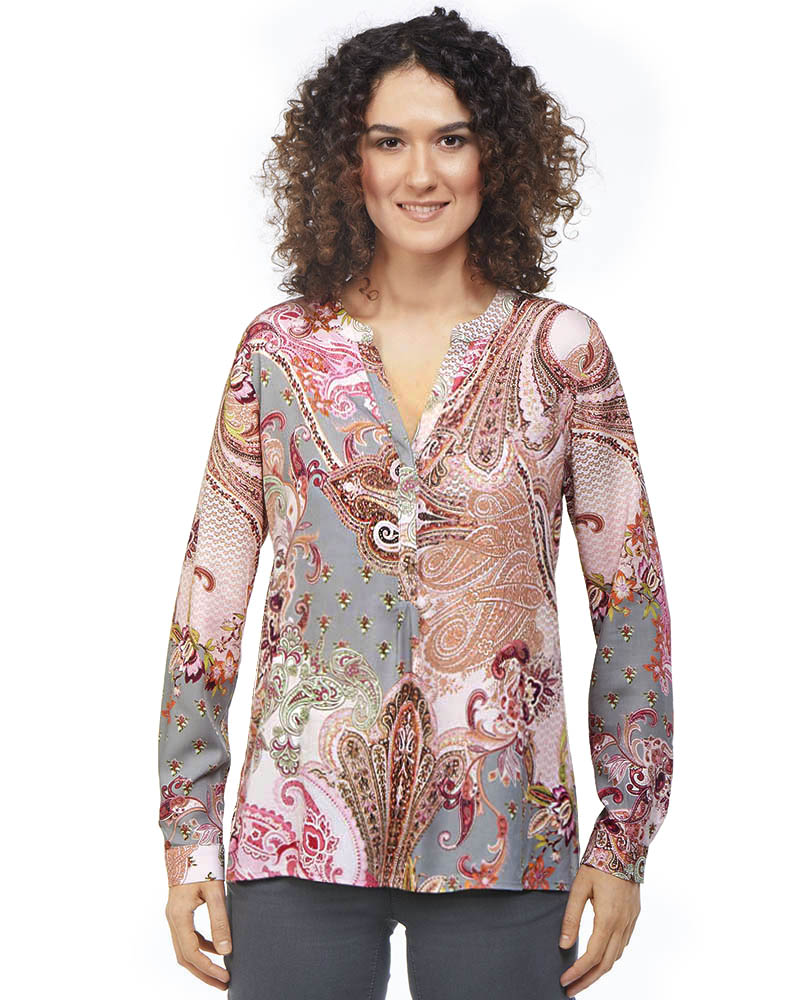 EDLE BLUSE MIT PAISLEYMUSTER