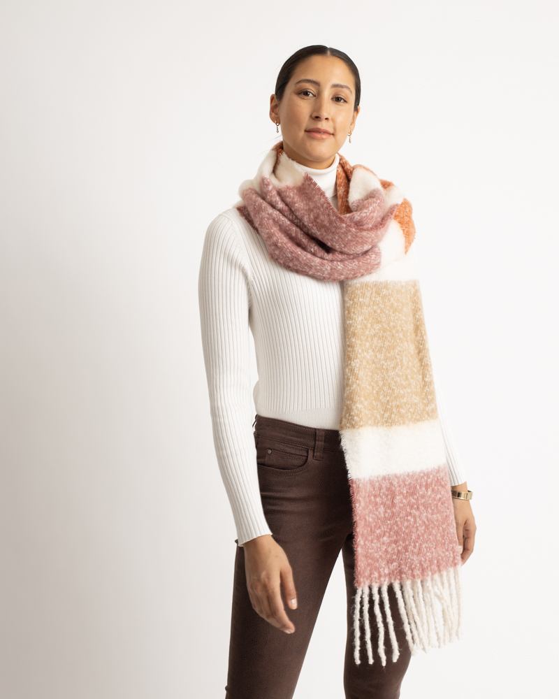 Schal_rost_beige_422011 KUSCHELWEICHER SCHAL