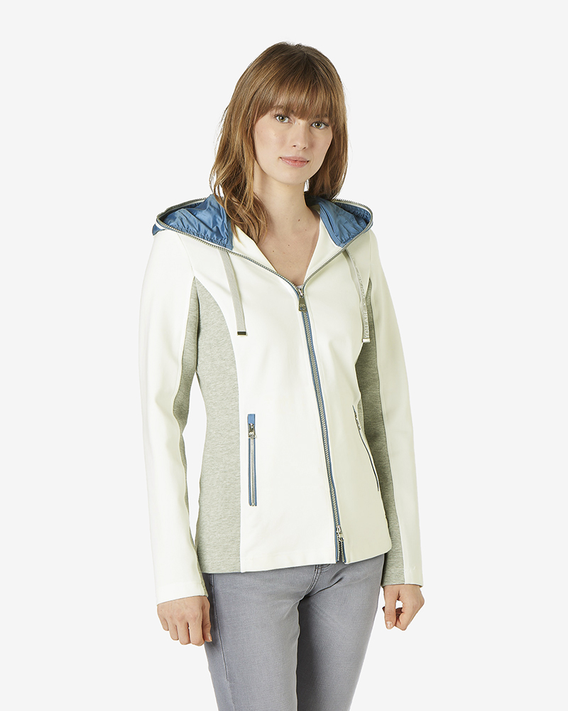 Sweatjacke_blau_natur_411005_Shiva HOCHWERTIGE SWEATJACKE