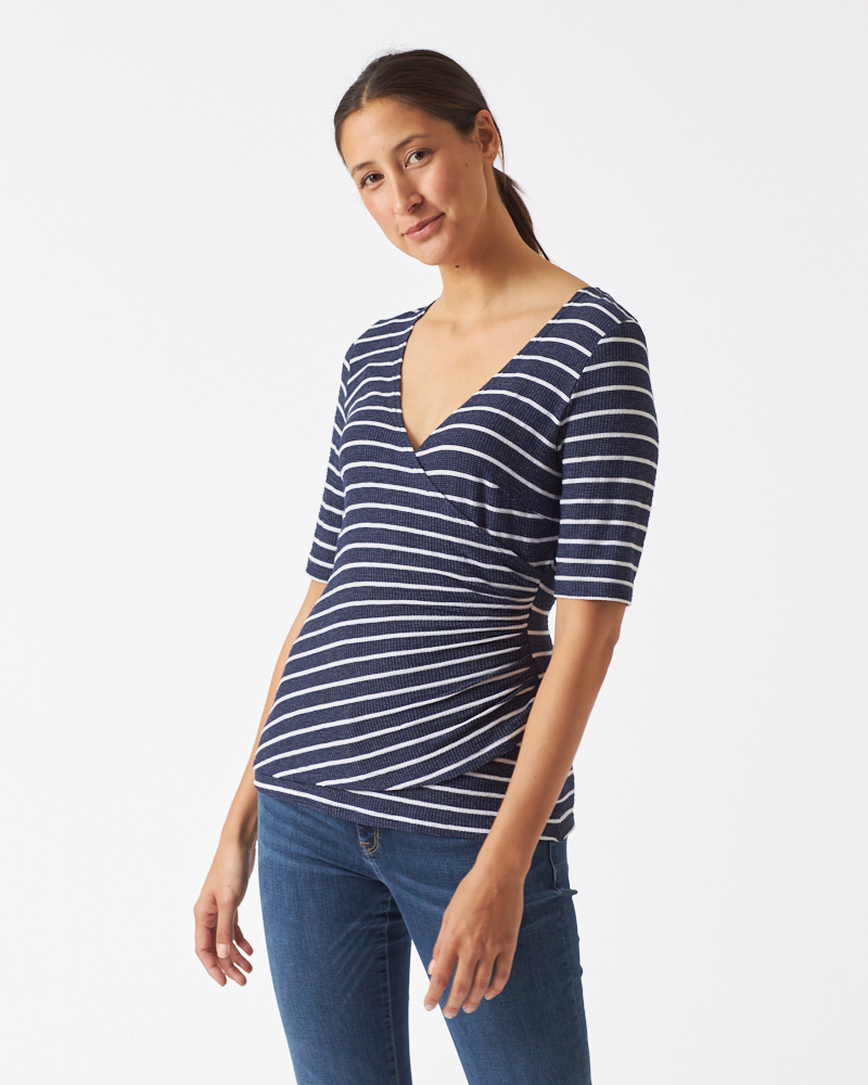 WICKELSHIRT MIT STREIFEN WICKELSHIRT MIT STREIFEN