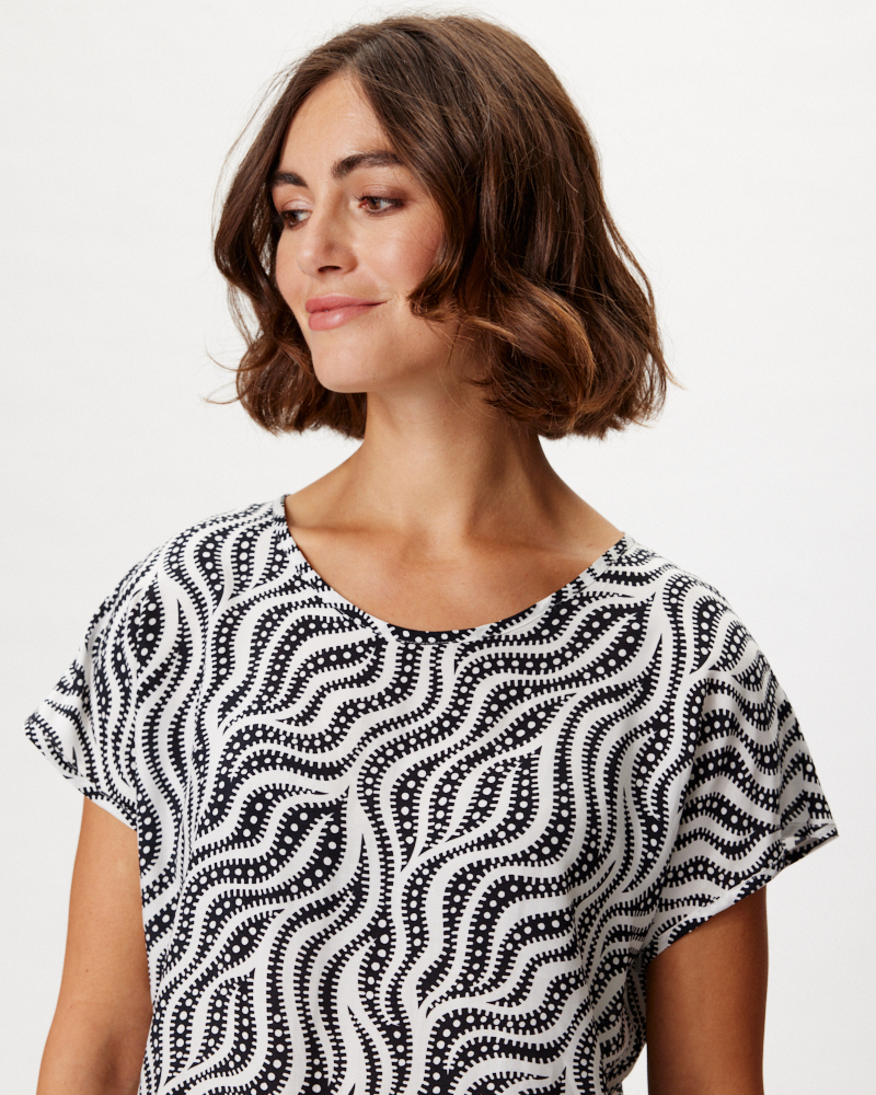 BLUSENSHIRT AUS VISKOSE