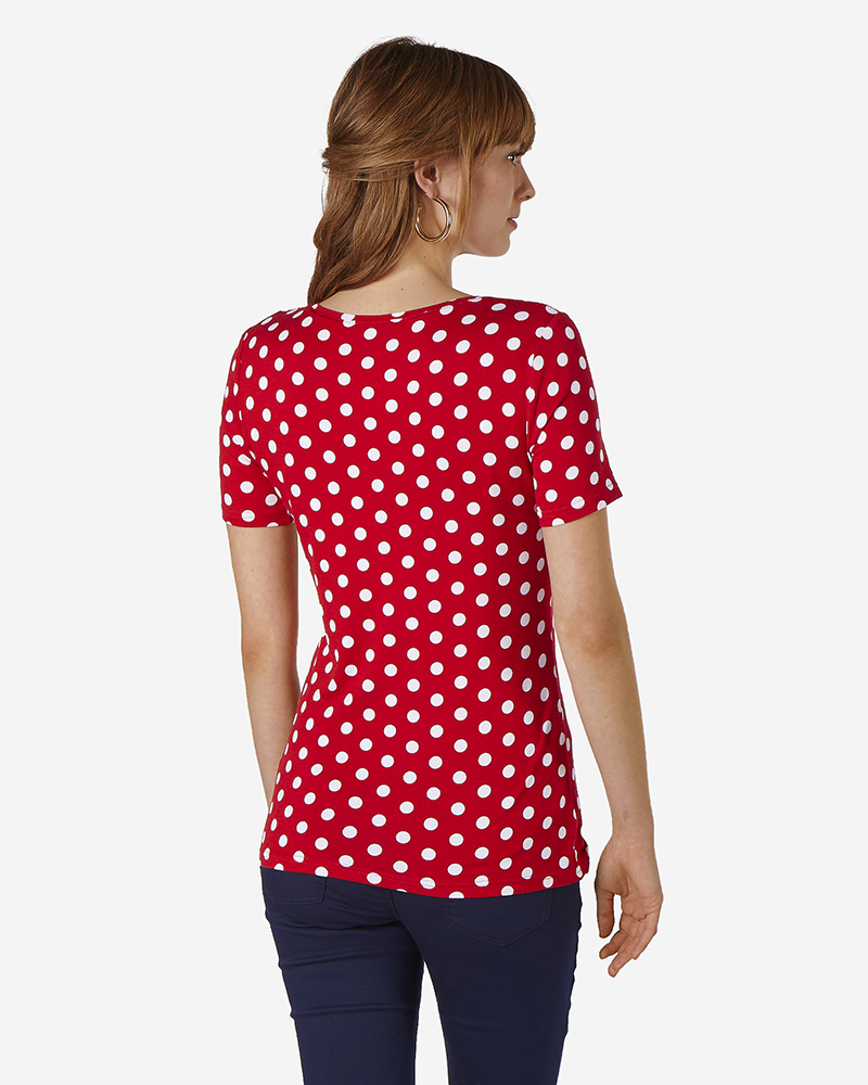 Shirt_rot_gepunktet_hinten_411029_Kyra TUPFENSHIRT IN 2 FARBEN