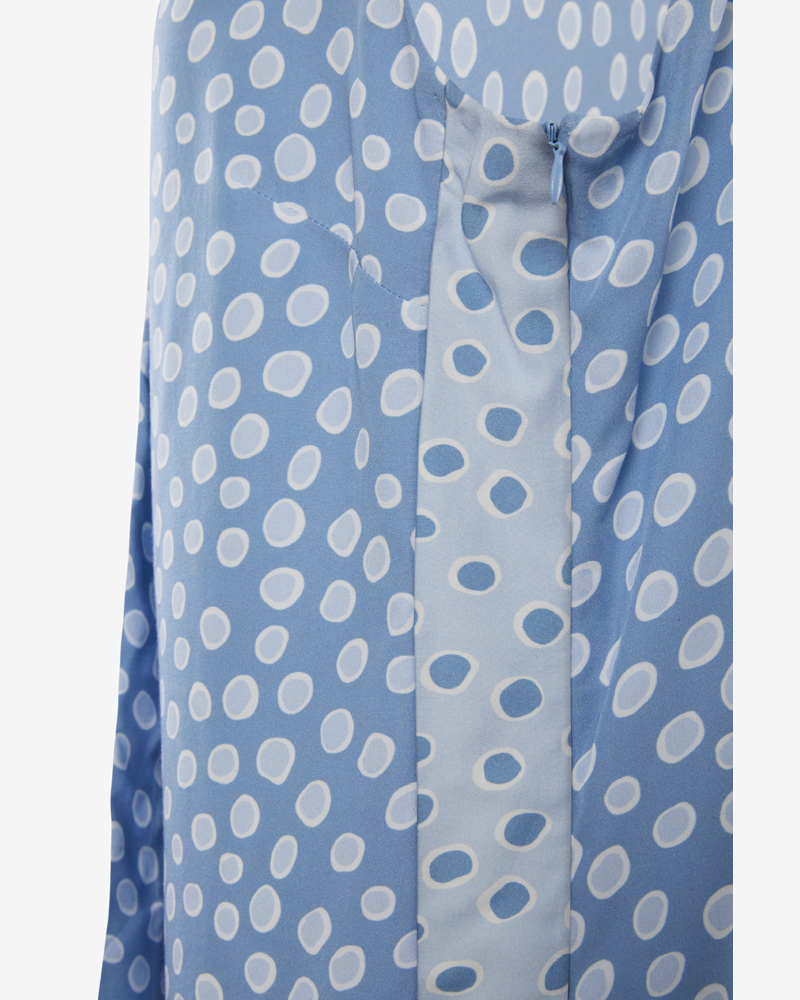 Schluppenbluse_blau_gemustert_Detail_413028_Ora LEICHTE SCHLUPPENBLUSE