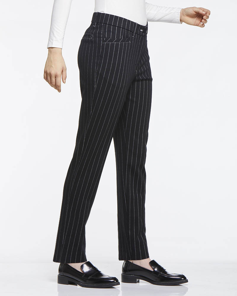 405120_35958 ELEGANTE STREIFEN-HOSE N MIT DEHNBUND