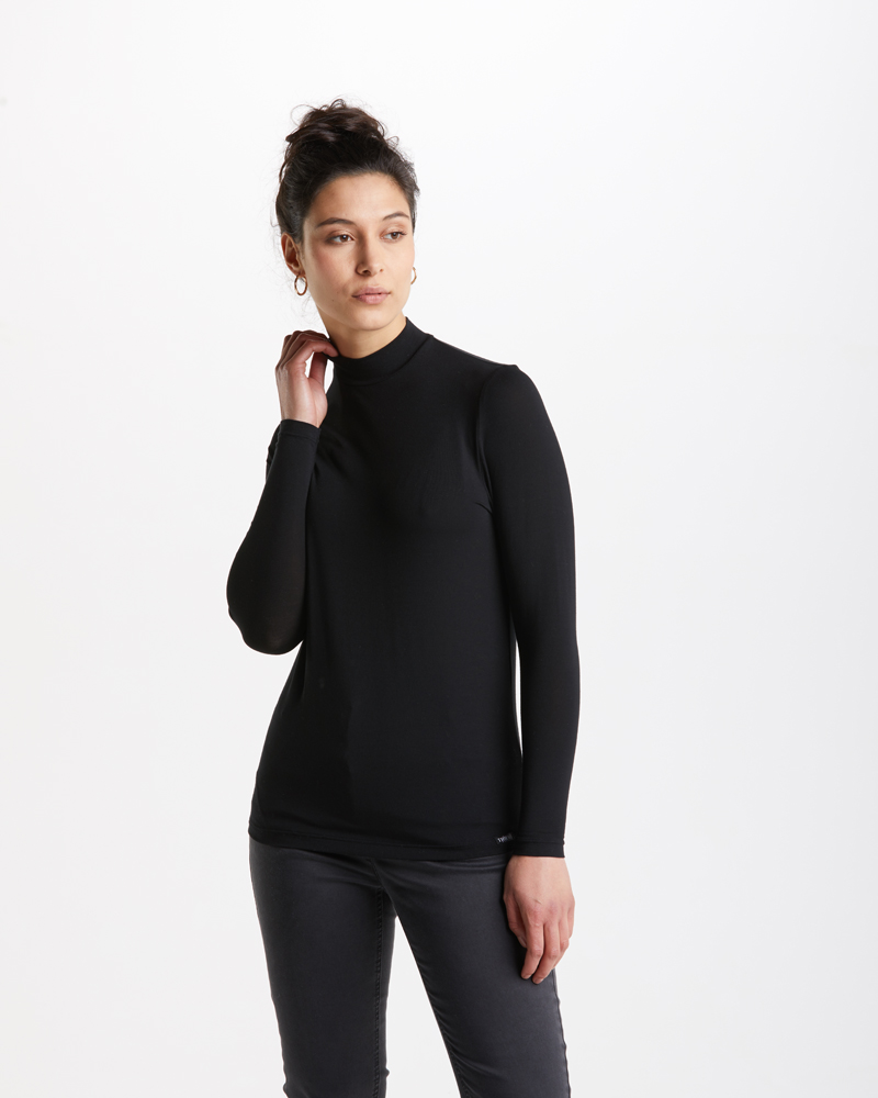 Stehkragenshirt_schwarz_421133_Marcy_vorn STEHKRAGEN-SHIRT IN 2 FARBEN