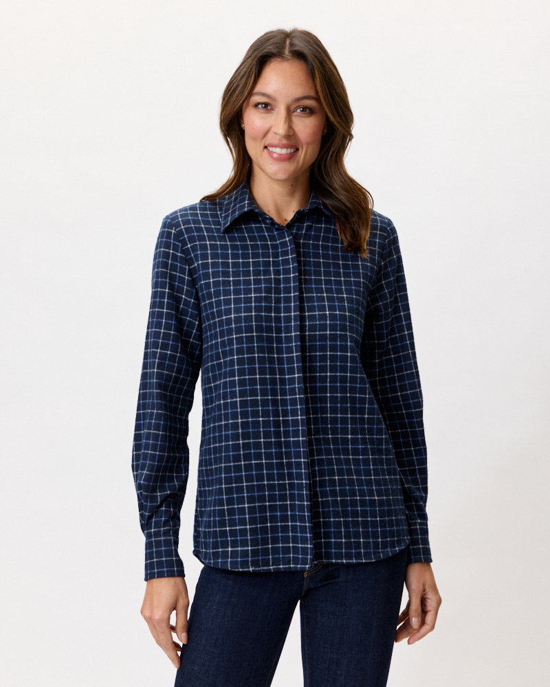 KARIERTE FLANELL-BLUSE