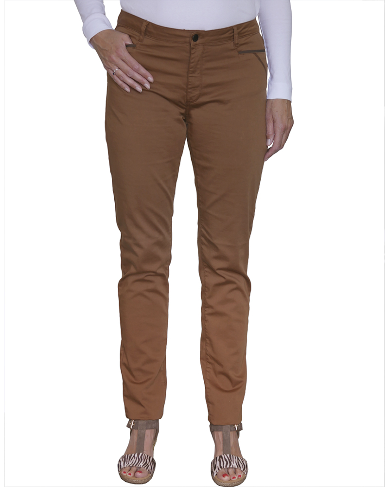 Hose-braun_405059 SCHMALE JEANS L AUS BAUMWOLL-SATIN