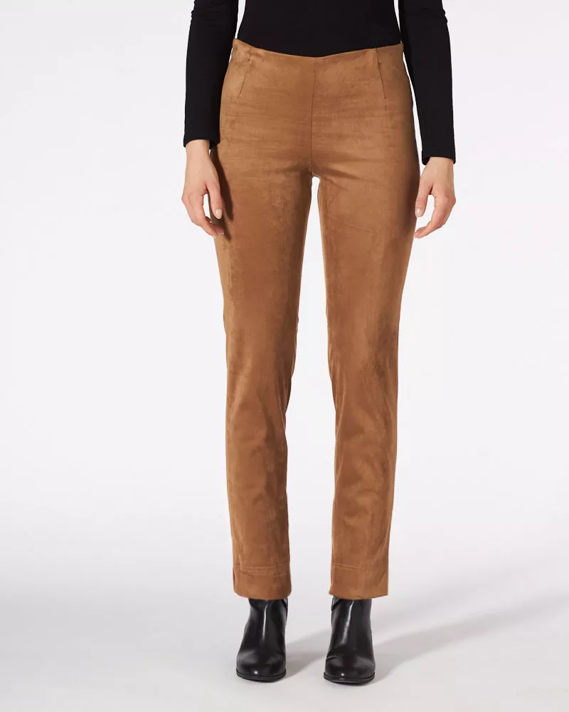 HOSE L AUS VELOURSLEDERIMITAT