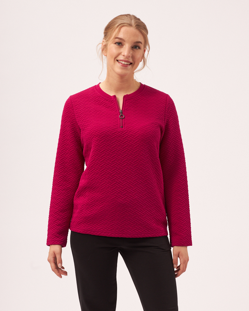 SWEATSHIRT MIT STRUKTURMUSTER SWEATSHIRT MIT STRUKTURMUSTER