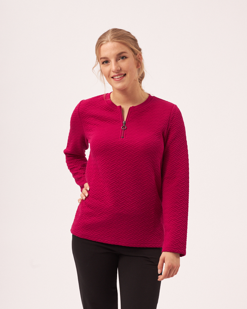 SWEATSHIRT MIT STRUKTURMUSTER SWEATSHIRT MIT STRUKTURMUSTER