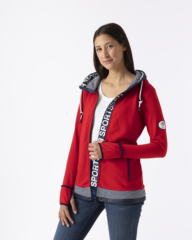 SWEATJACKE MIT KORDELZUG