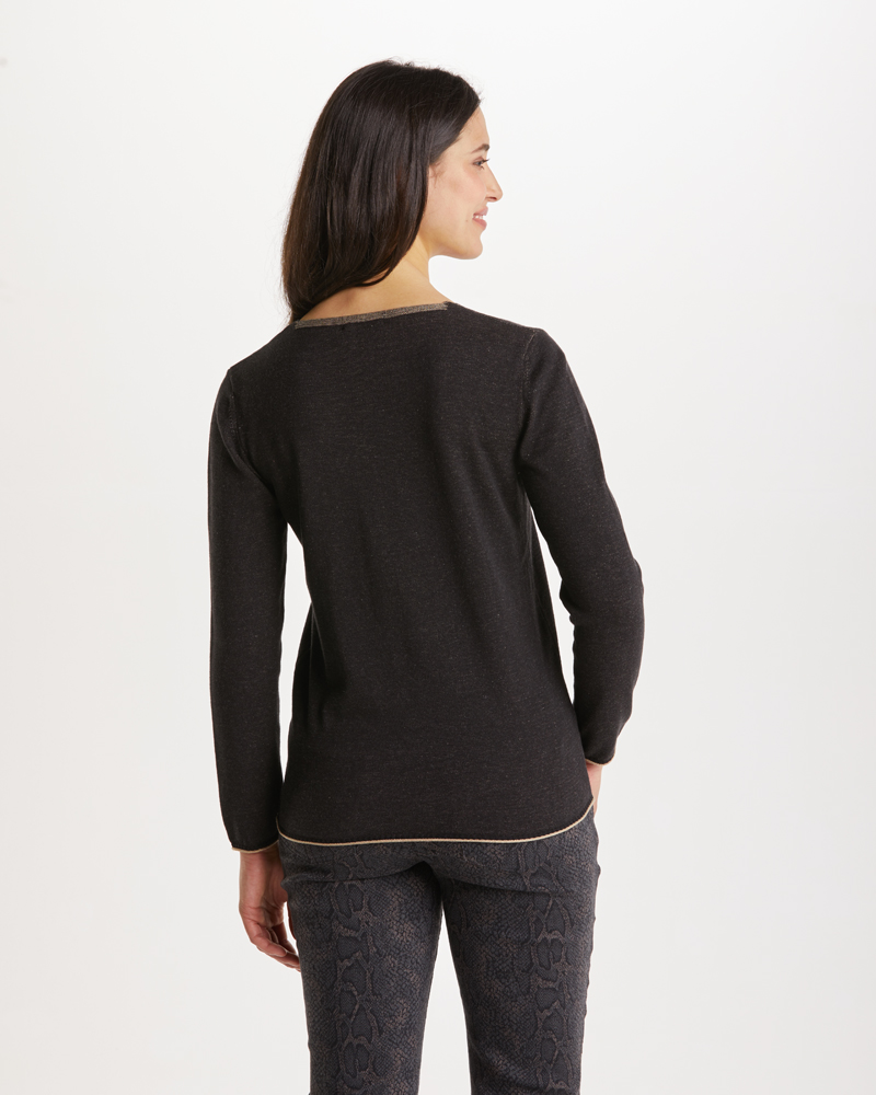 Pulli_schwarz_421021_Brilon_sand_hinten BASIC-PULLI IN 2 FARBEN