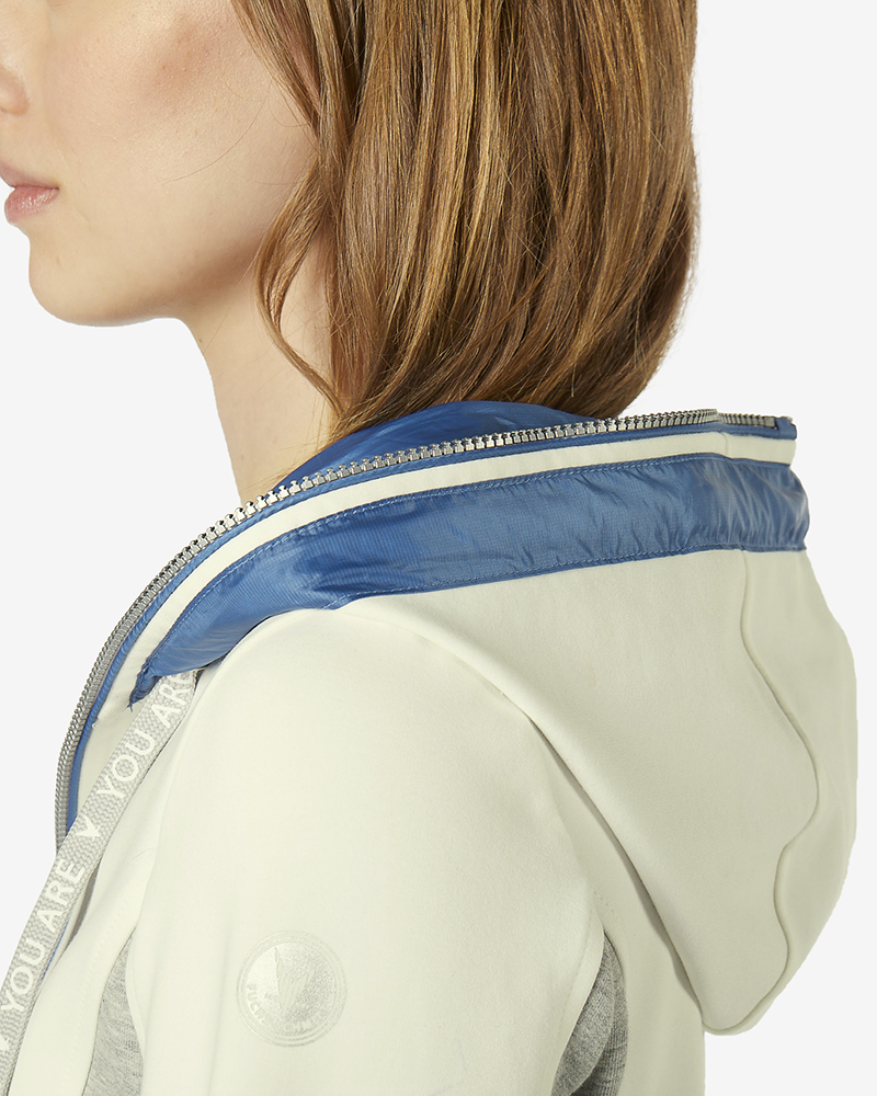 Sweatjacke_blau_natur_Kapuze_411005_Shiva HOCHWERTIGE SWEATJACKE