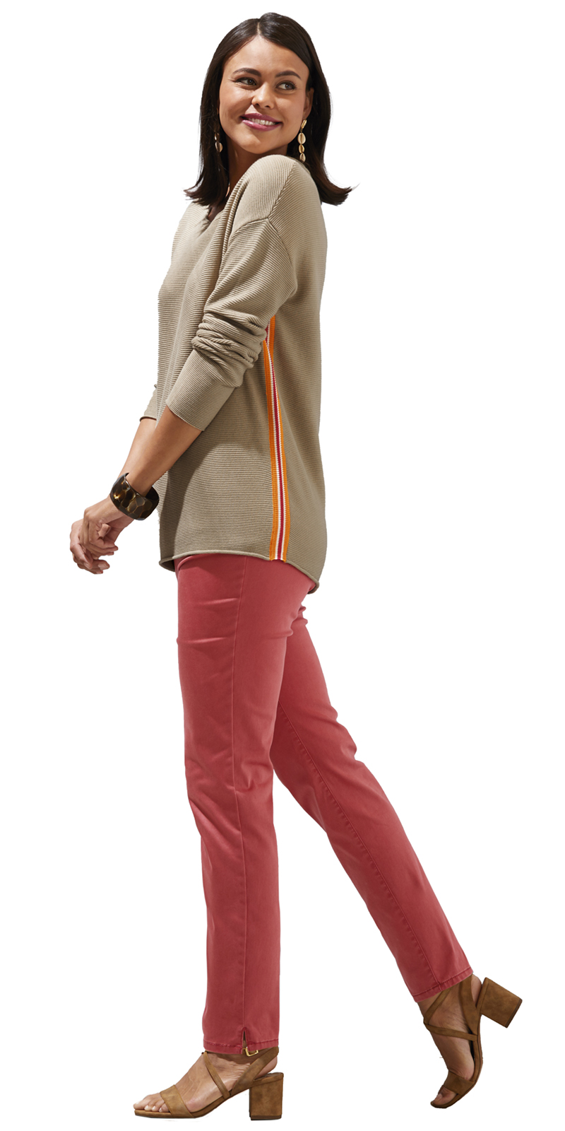 PULLI-beige-401058_JEANS-rot-401131 PULLI MIT SEITENSTREIFEN