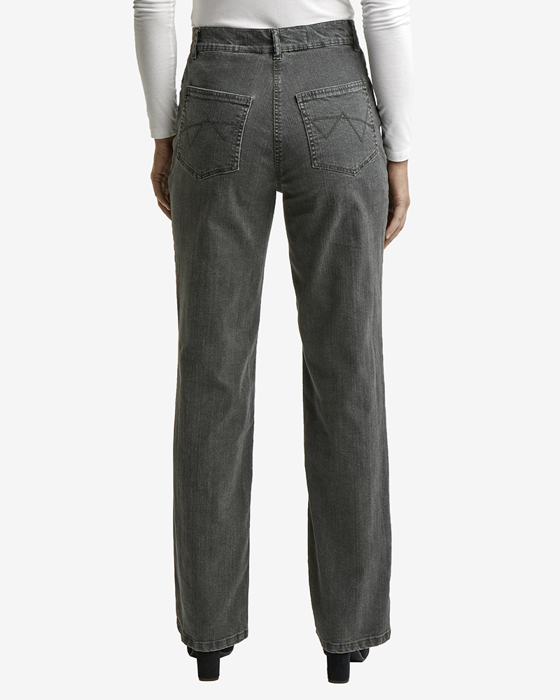 Jeans_oliv_421169_Leila_hinten BASIC-STRETCHJEANS N