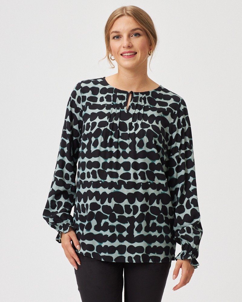 LOCKERE BLUSE AUS VISKOSE LOCKERE BLUSE AUS VISKOSE