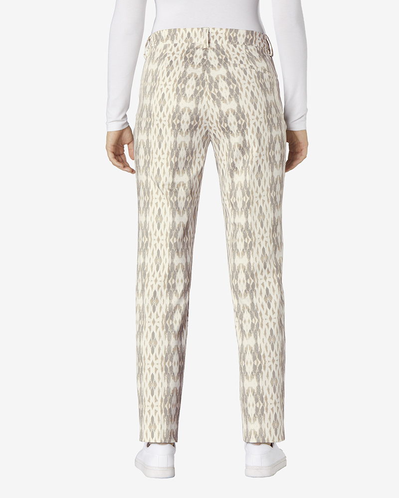 Hose-beige_gemustert_411128_Riva_N_37954 BEQUEME STRETCHHOSE N