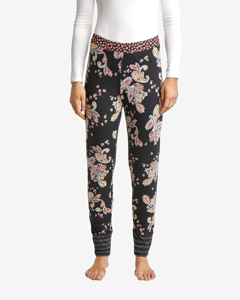 Pyjamahose_schwarz_gemustert_421056_Liz_vorn PYJAMAHOSE N