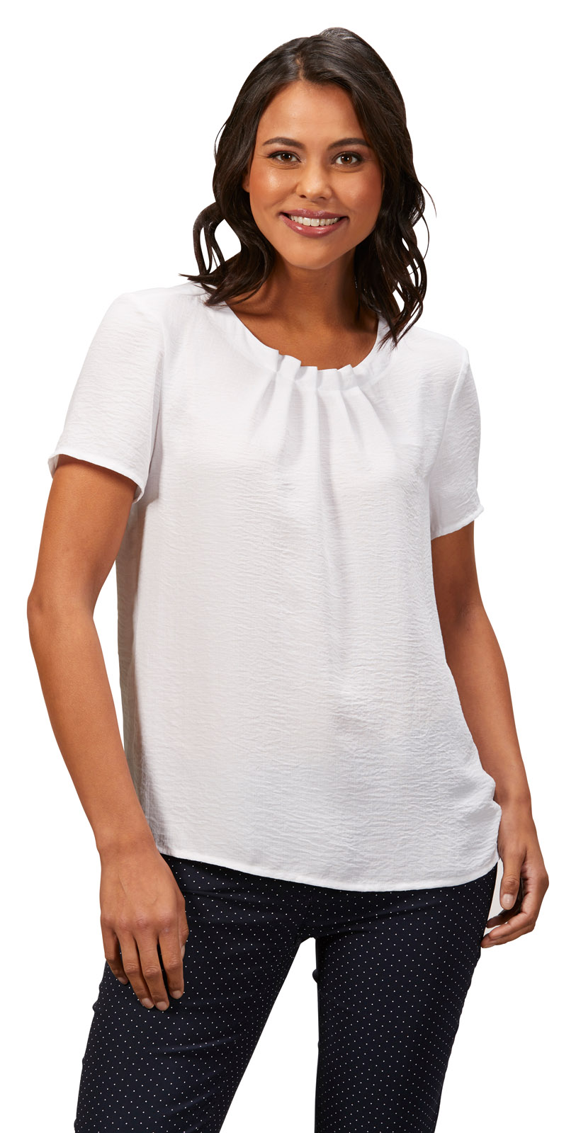 401086Charlien-10299 LOCKERE HALBARM-BLUSE