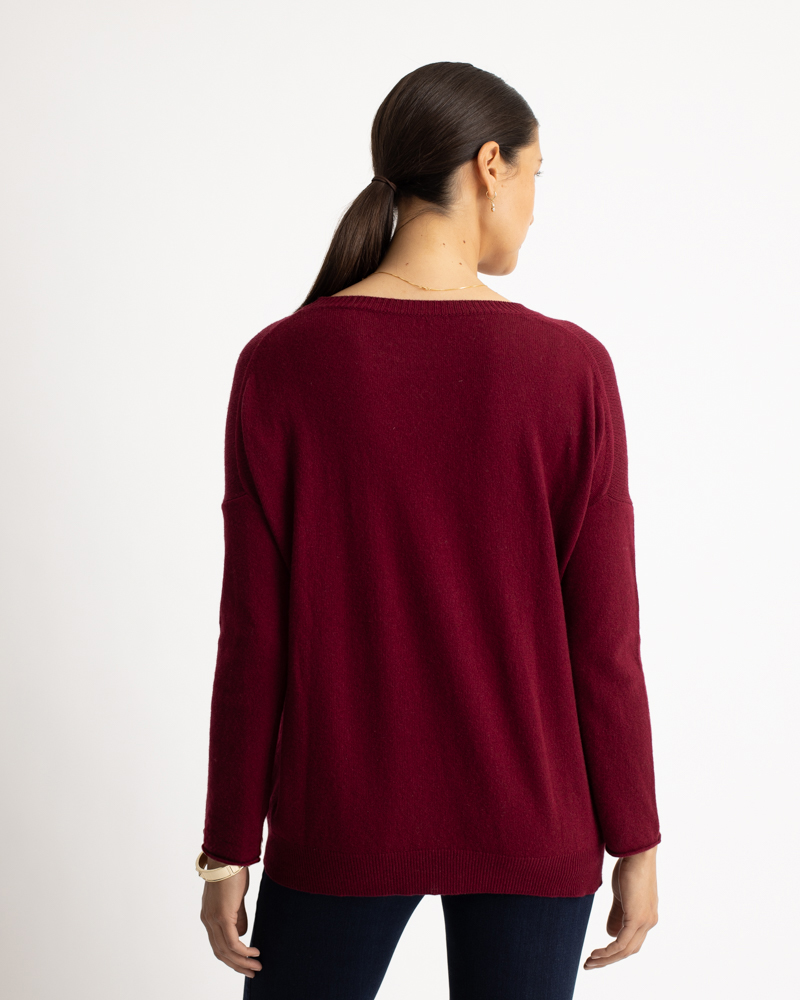 Pulli_burgund_422034_Polly_hinten FEINSTRICKPULLI MIT CASHMERE