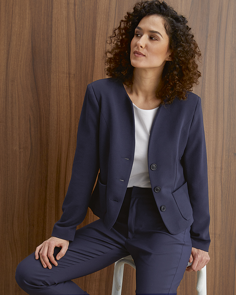 Blazer_blau-405030_ BLAZER AUS STRUKTUR-MATERIAL