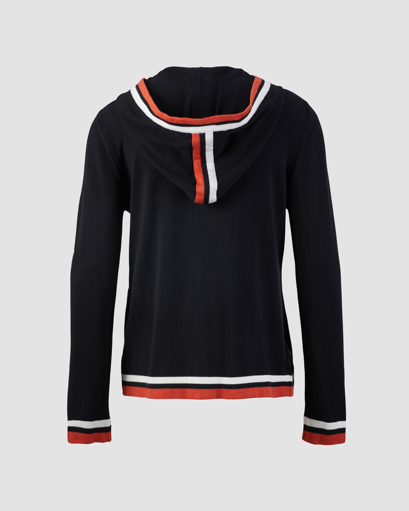 Strickjacke_schwarz_421175_Klea_406038_hinten STRICKJACKE MIT KAPUZE