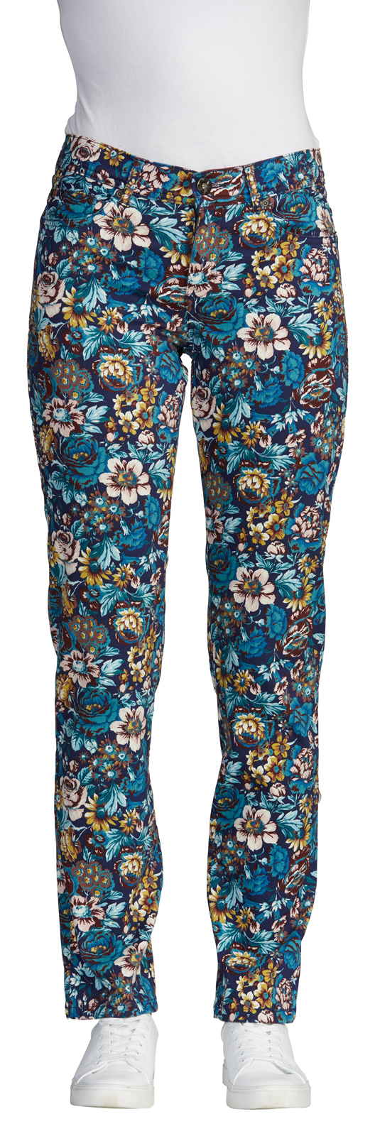 401093Darlien_11483 STRETCHJEANS N MIT BLÜTEN UND BLÄTTERN