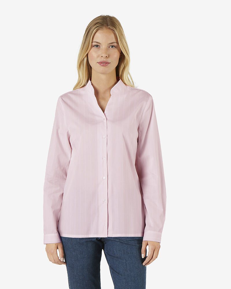 Bluse_rose_gestreift_411031_Paola GERADE STREIFENBLUSE