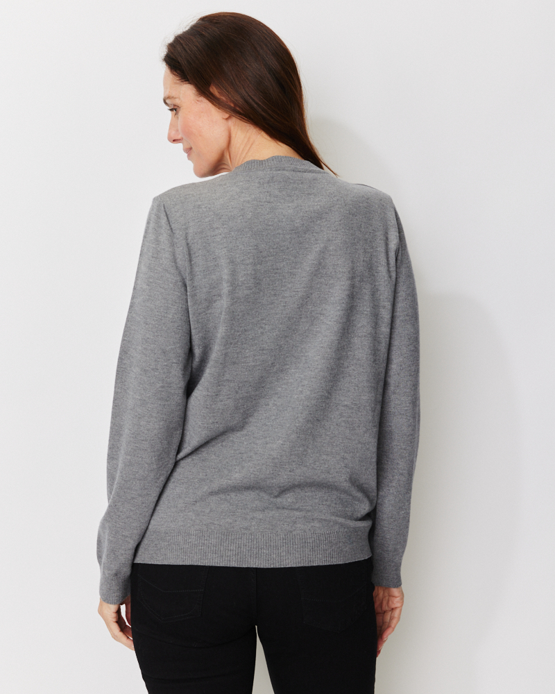 Basic-Strickjacke