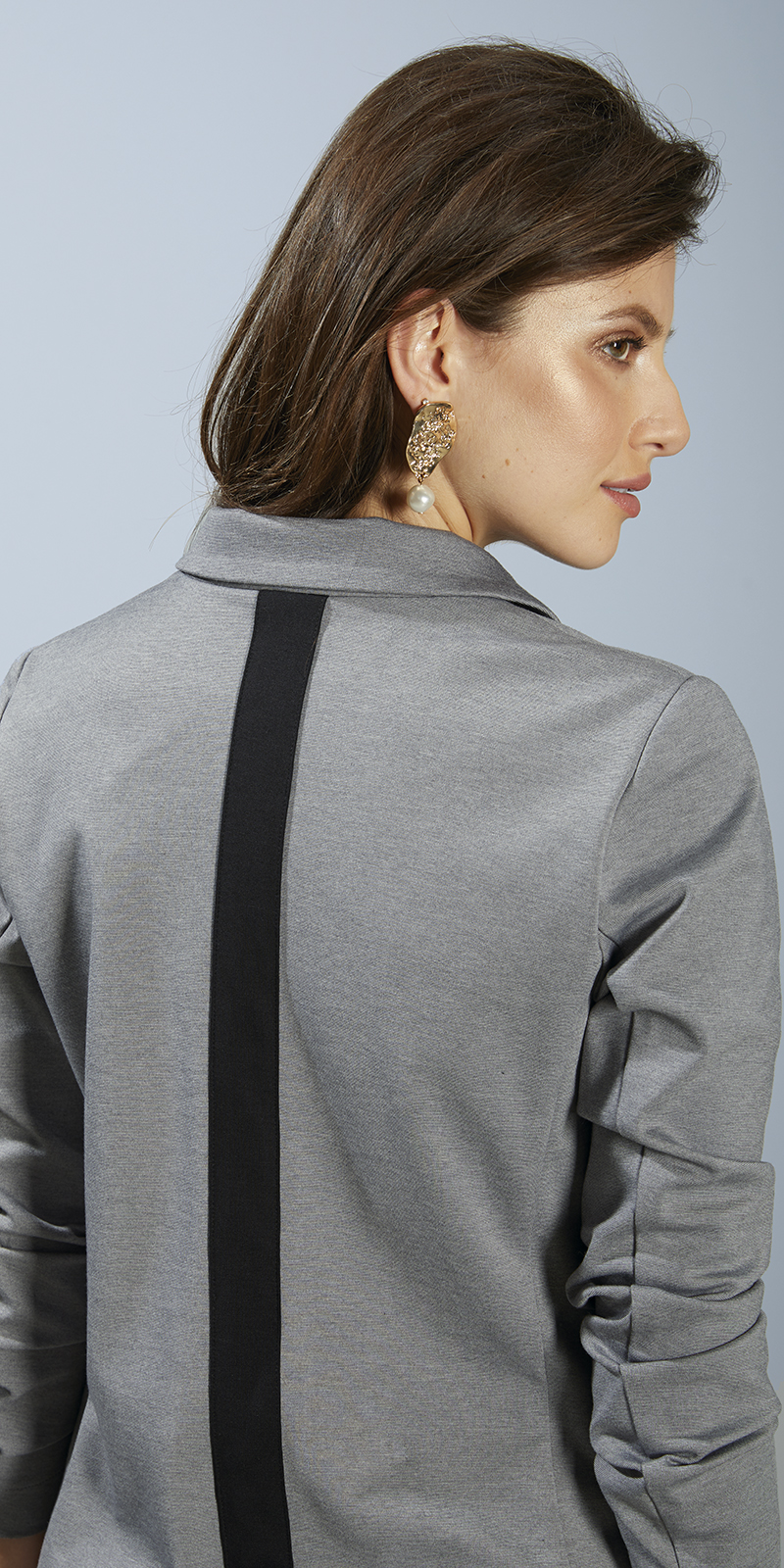 Blazer-grau-schwar_403012-403013-1643 BLAZER MIT KONTRASTSTREIFEN