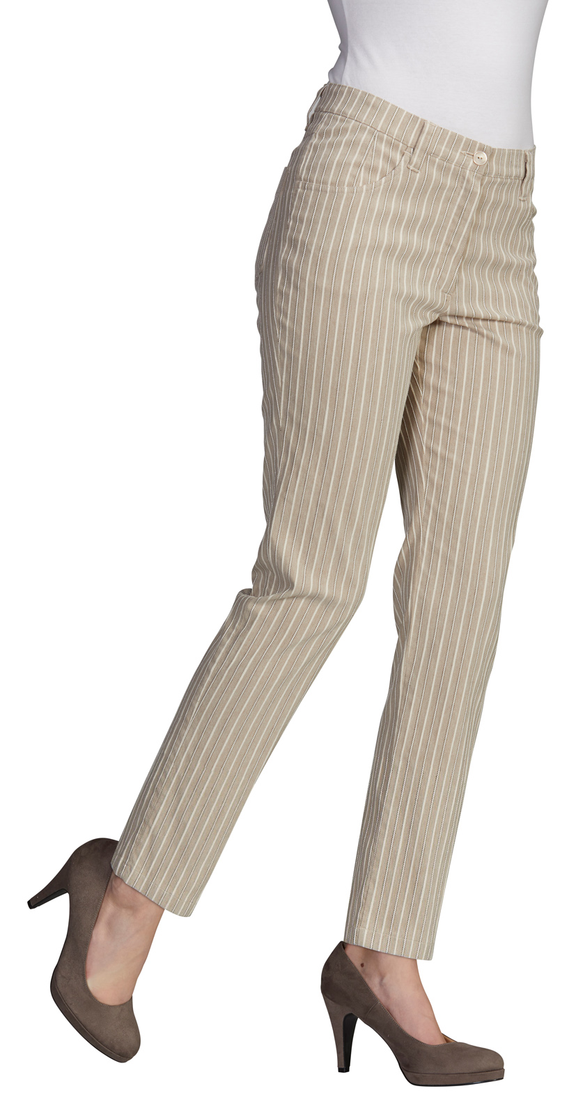 401114Daniela_11371 STRETCHHOSE L MIT STREIFEN