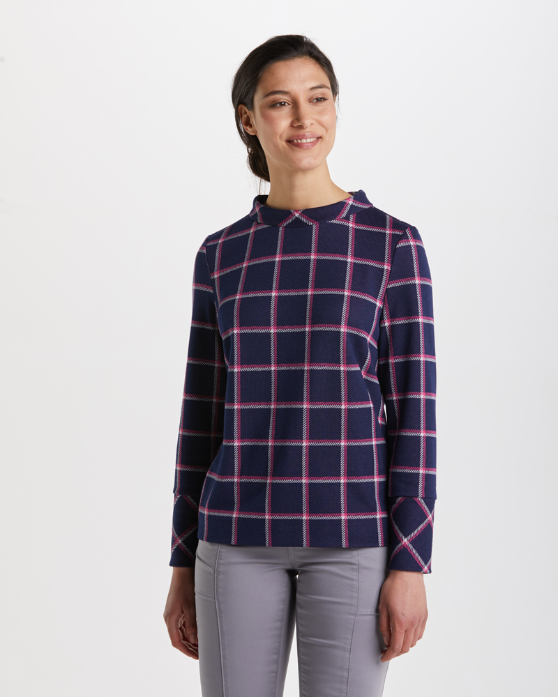Pulli_marine_pink_421111_Mai_vorn PULLOVER-SHIRT VON SUNA