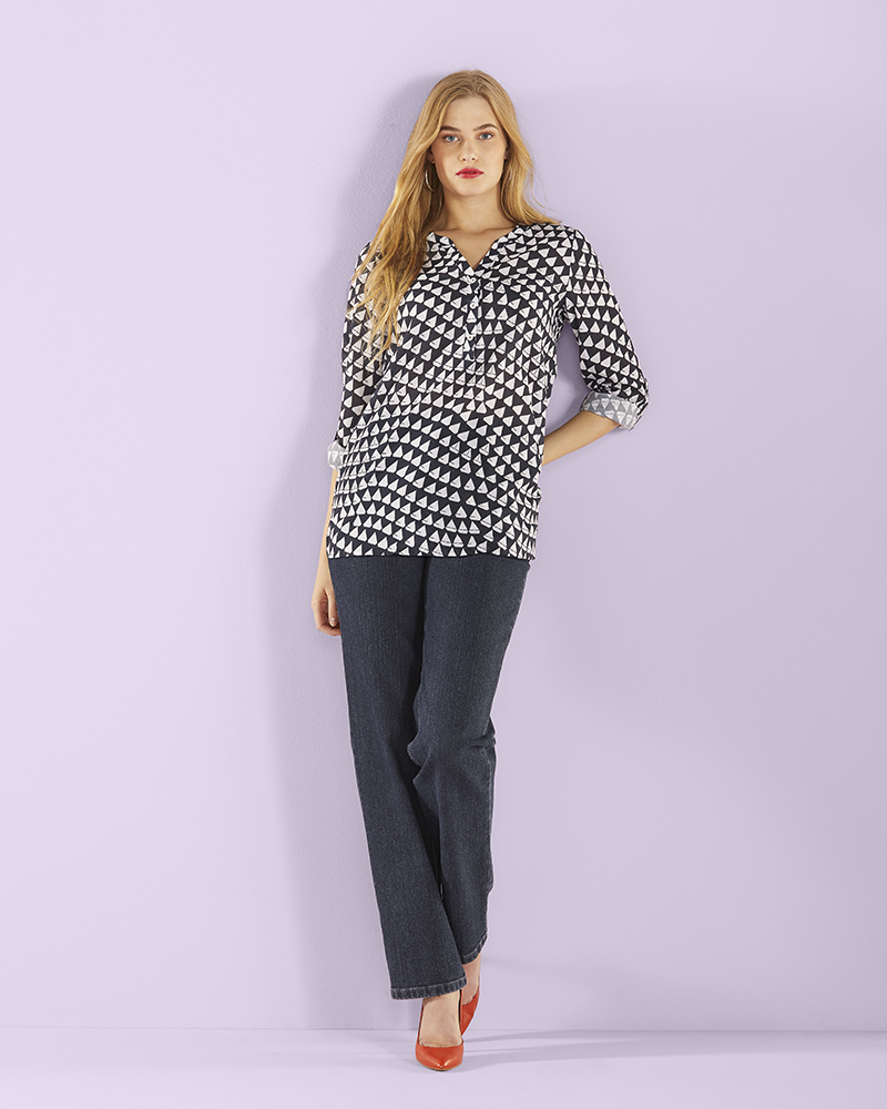 BLUSE-marine-gemustert-411013_JEANS-blau-1460-411050 MARITIME BLUSE AUS BAUMWOLLE