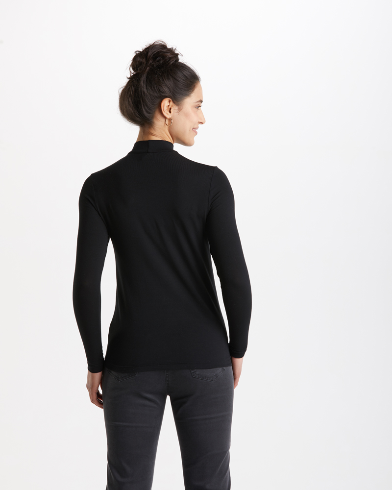 Stehkragenshirt_schwarz_421133_Marcy_hinten STEHKRAGEN-SHIRT IN 2 FARBEN