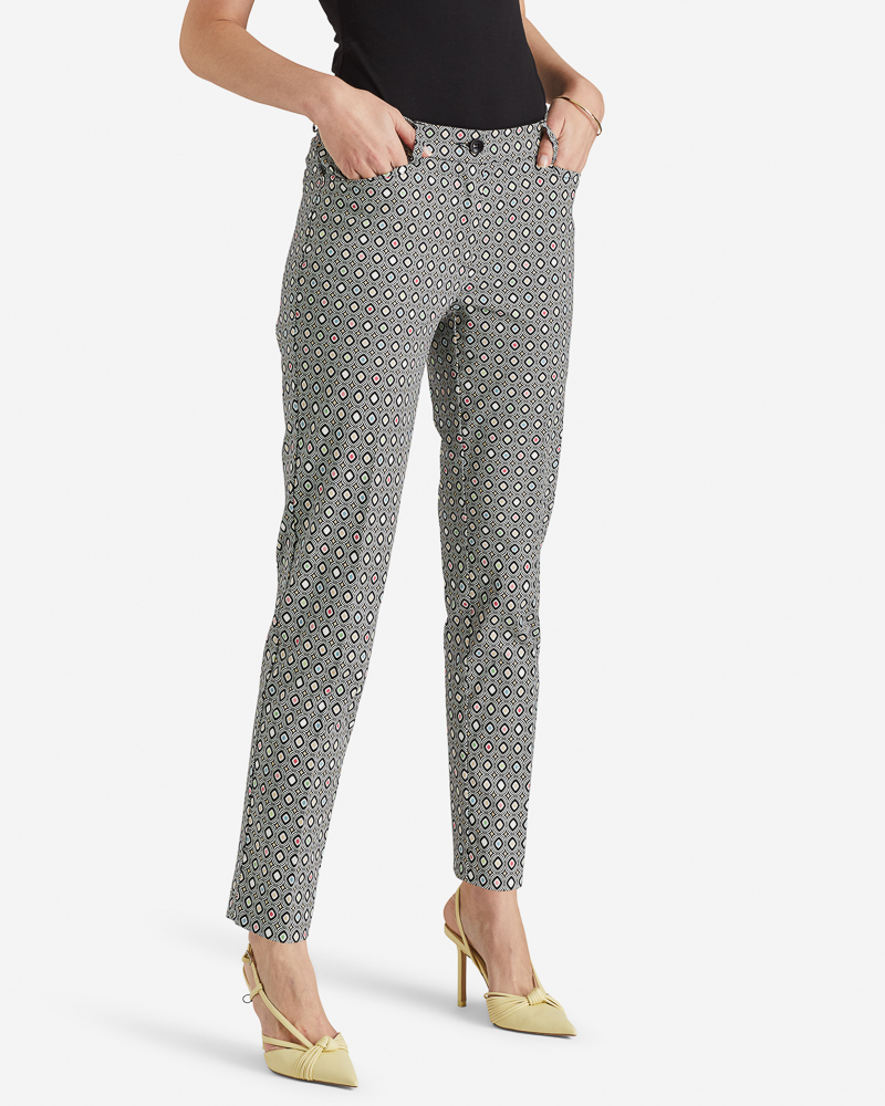 Stretchhose_schwarz_gemustert_412031_Liv STRETCHHOSE N