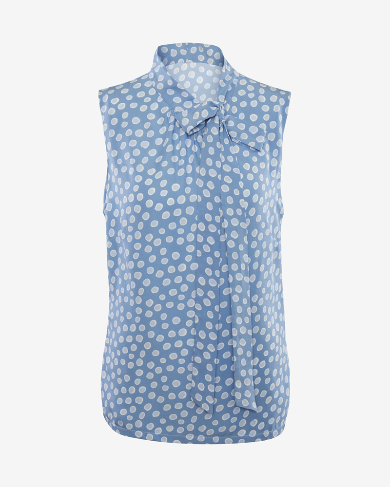 Schluppenbluse_blau_gemustert_413028_Ora LEICHTE SCHLUPPENBLUSE