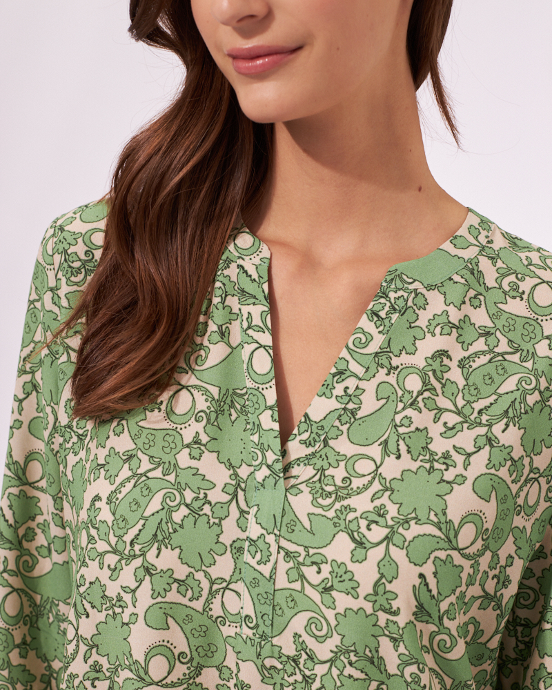 TUNIKABLUSE AUS VISKOSE